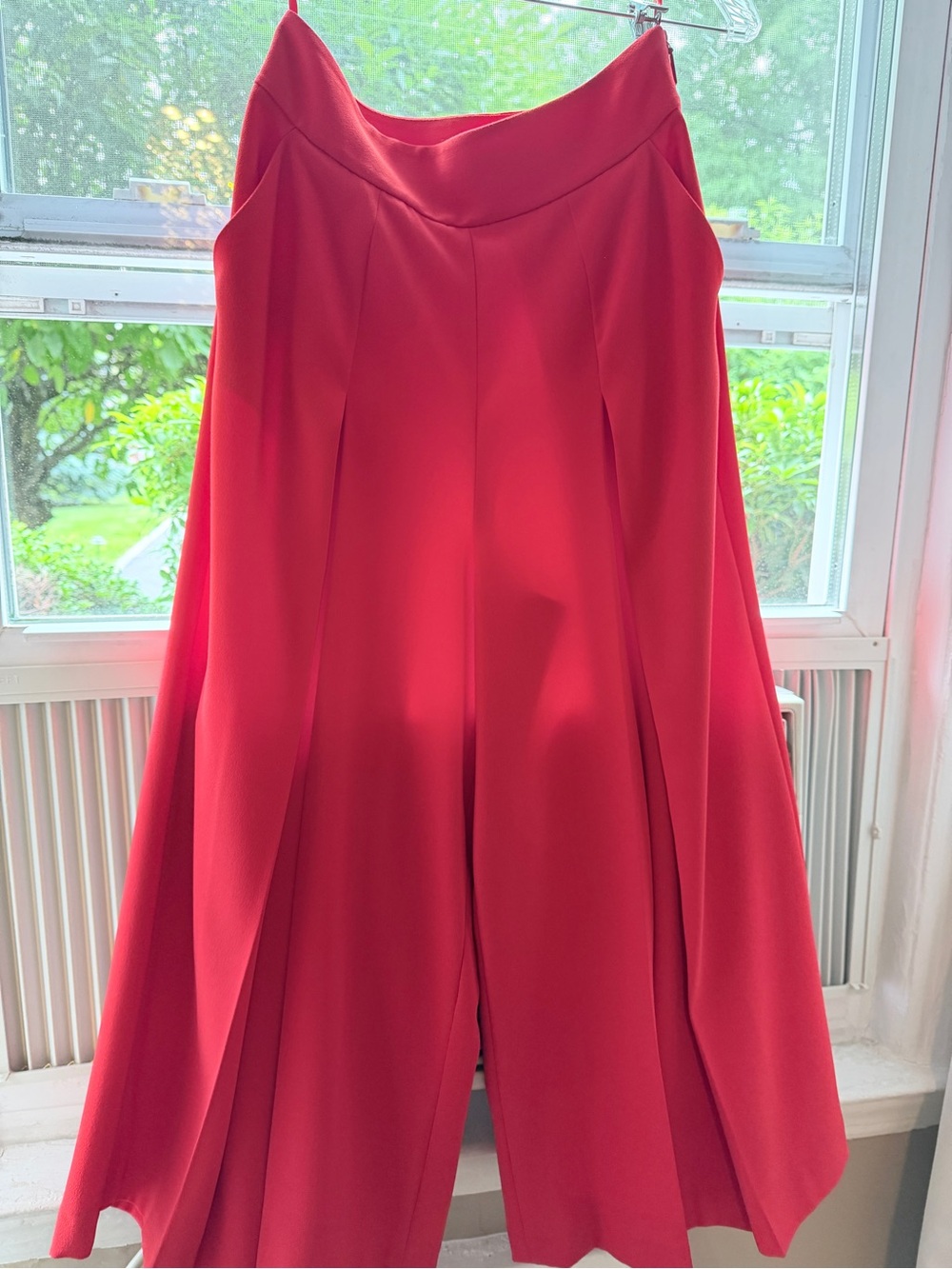 Ted Baker Scarlet Wide-Leg Pleated Pants